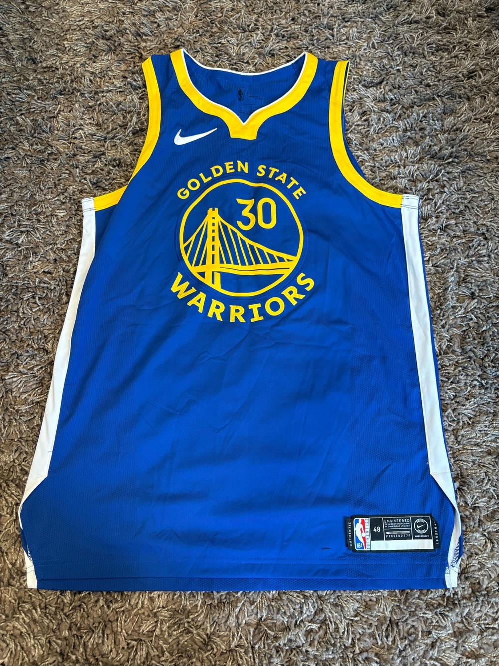 Steph Curry Golden State Warriors Nike Dri Fit Swing man 48 Men’s L Jersey